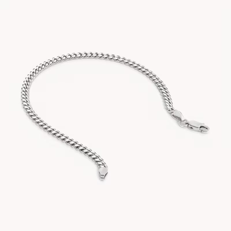 Cuban Bracelet - 3MM Silver