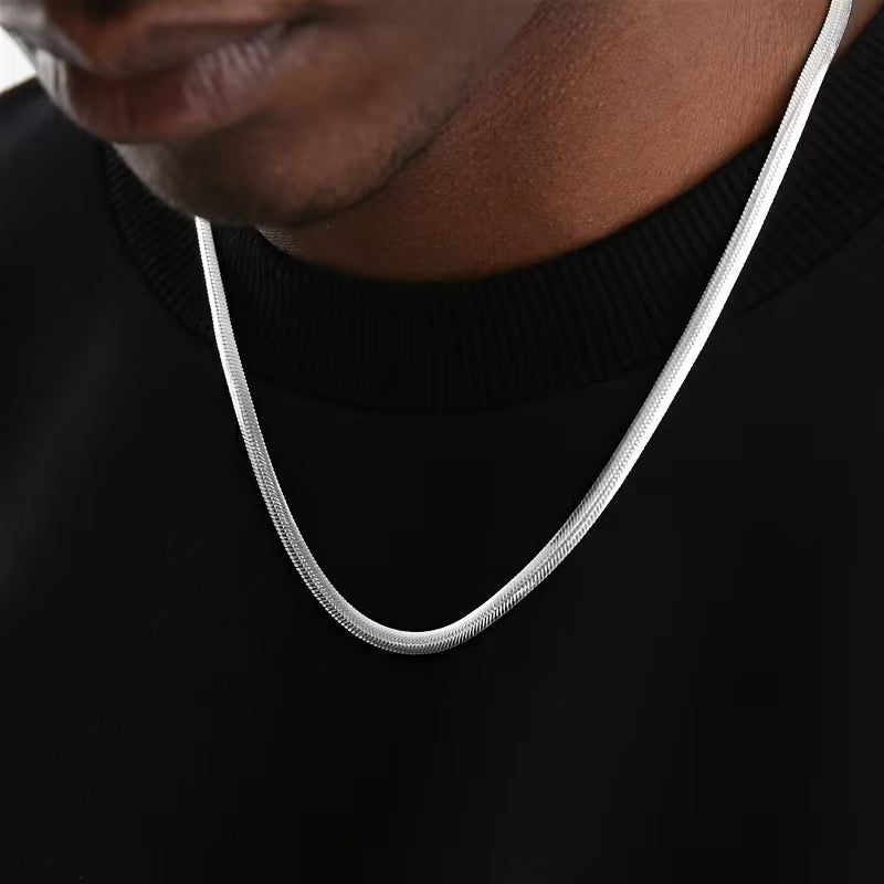 Herringbone Chain - Silver