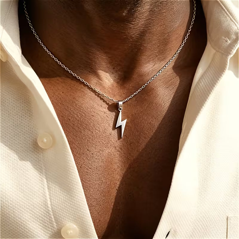 Lightning Bold Pendant - Silver (Free UK Delivery)